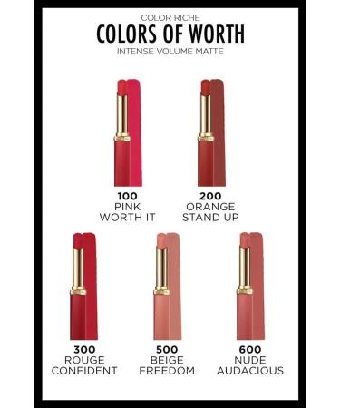L'Oreal Paris Color Riche Colors Of Worth Intense Volume Matte Lipstick - 100 Pink Worth It - Buy Online on GoSupps.com