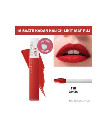 Maybelline New York Super Stay Matte Ink City Edition Likit Mat Ruj - 118 Dancer - Buy Online on GoSupps.com