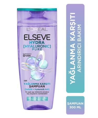 Elseve Hydra hyaluronic Pure Salicylic Acid Anti-Oily Purifying Shampoo 300ml