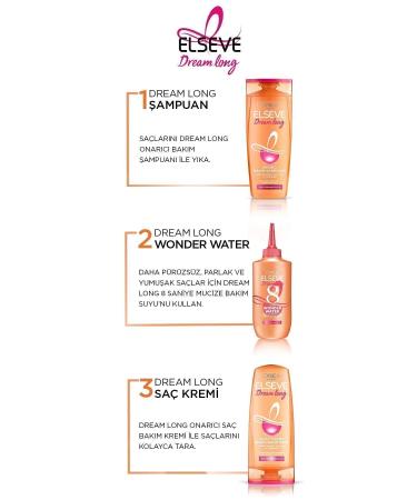 Elseve Dream Long Repair Care Shampoo 450ml&Hair Care Conditioner 360ml&Wonder Water Miracle Care Water 200ml - Buy Online on GoSupps.com