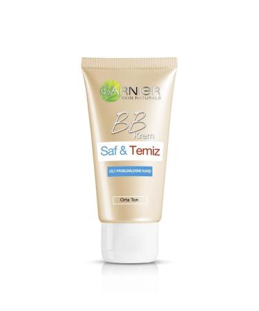 Garnier Pure & Clean Bb Cream Medium Tone Spf 15 50ml - Buy Online on GoSupps.com