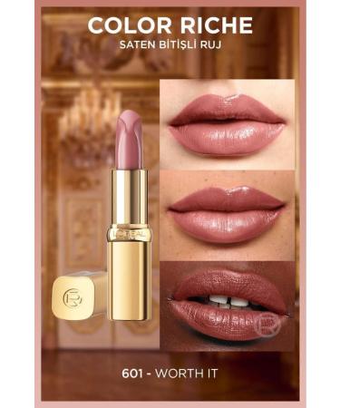 L'Oreal Paris Color Riche Satin Finish Lipstick - 601 Worth It - Buy Online on GoSupps.com