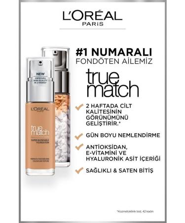 L'Oreal Paris L'or al Paris True Match Caring Foundation 7d Golden Amber - Buy Online on GoSupps.com