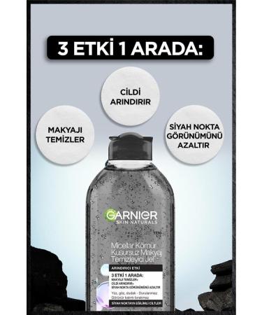 Garnier Micellar Charcoal Flawless Make-Up Remover Gel 400 ml - Buy Online on GoSupps.com