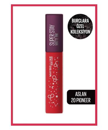 Maybelline New York Super Stay Matte Ink Zodiac Liquid Matte Lipstick - 20 Pioneer (LION)