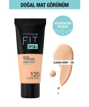 Maybelline New York Fit Me Matte+poreless Foundation - 120 Classic Ivory