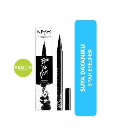 NYX Professional Makeup Vegan Formula Duo Set - Nyx Epic Ink Black Eyeliner & Garnier Micellar Makeup Remover Water 400 Ml - Buy Online on GoSupps.com