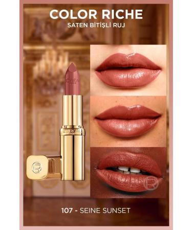 L'Oreal Paris Color Riche Satin Finish Lipstick 107 Seine Sunset - Nude - Buy Online on GoSupps.com
