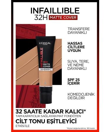 L'Oreal Paris L'or al Paris Infaillible 24h Matte Cover High Coverage Foundation - 175 Sable/sand - Buy Online on GoSupps.com