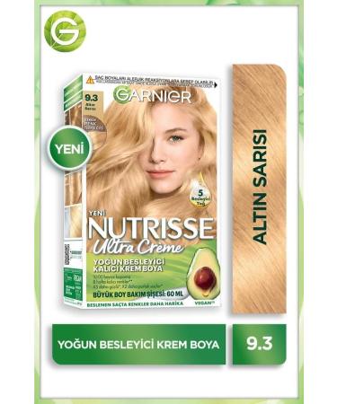 Garnier Nutrisse Intense Nourishing Permanent Cream Hair Dye 9.3 Golden Blonde