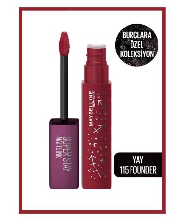 Maybelline New York Super Stay Matte Ink Zodiac Liquid Matte Lipstick - 115 Founder (YAY) - Buy Online on GoSupps.com