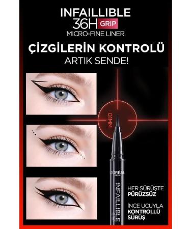 L'Oreal Paris Infaillible 36h Grip Micro Fine Eyeliner 01 Obsidian Black & Mini Paradise Mascara 4.7ml Makeup Set - Buy Online on GoSupps.com