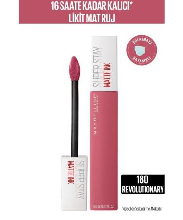 Maybelline New York Super Stay Matte Ink Likit Mat Ruj - 180 Revolutionary - Pembe