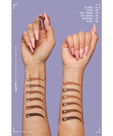 NYX Professional Makeup Powder Louder Powder Brow Pencil - 09 Black - Buy Online on GoSupps.com