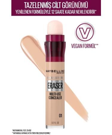 Maybelline New York Instant Anti Age Eraser Concealer - 01 Light & Vitamin C Bright Super Brightening Serum 30 ml - Buy Online on GoSupps.com