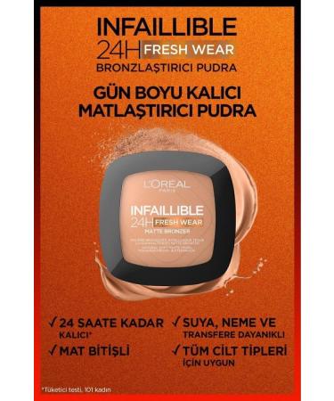 L'Oreal Paris L'or al Paris Infaillible 24h Fresh Wear Bronzing Powder - 250 Light - Buy Online on GoSupps.com