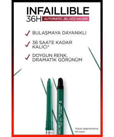 L'Oreal Paris Infaillable Automatic Gel Eyeliner - Emerald Green - Buy Online on GoSupps.com