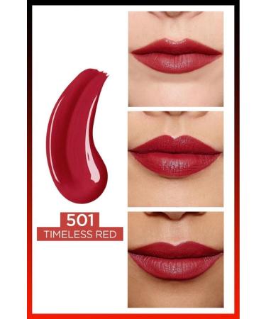 L'Oreal Paris L'or al Paris Infaillible 2-step 24 Hour Liquid Lipstick & Balm - 501 Timeless Red - Buy Online on GoSupps.com