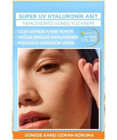 Garnier Ambre Solaire Hyaluronic Acid Sunscreen Face Cream & Vitamin C Brightening Daily Brightening Cream - Buy Online on GoSupps.com