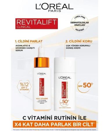 L'Oreal Paris 2-Piece Revitalift Clinical 50+ SPF Sunscreen Face Cream Set - Buy Online on GoSupps.com