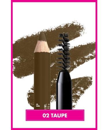 NYX Professional Makeup Powder Louder Powder Brow Pencil - 02 Taupe - Buy Online on GoSupps.com
