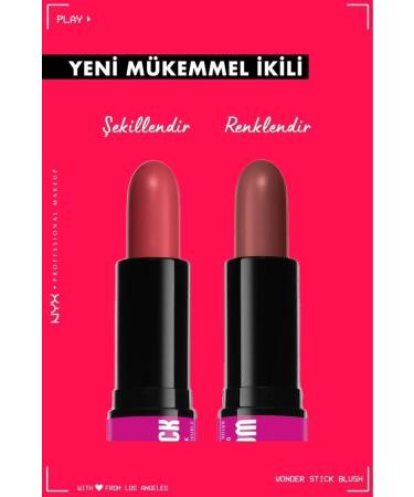 NYX Professional Makeup Wonder Stick Double-Ended Cream Blush Stick - Coral and Deep Peach - Buy Online on GoSupps.com