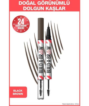Maybelline New York Build a Brow 2in1 Eyebrow Pencil and Gel Black Brown