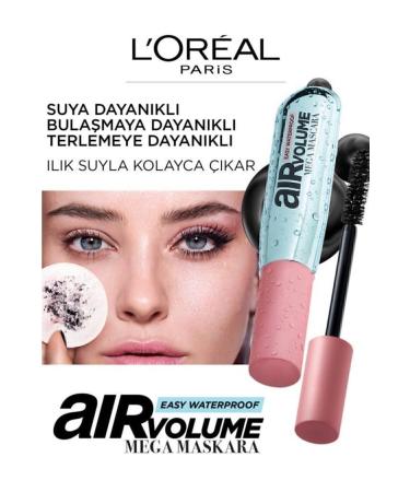 L'Oreal Paris L'or al Paris Air Volume Mega Easy Waterproof Mascara - Black - Buy Online on GoSupps.com