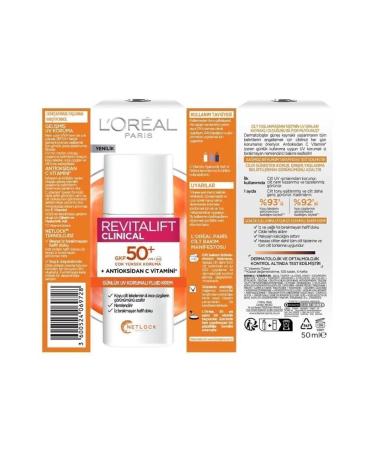 L'Oreal Paris 2-Piece Revitalift Clinical 50+ SPF Sunscreen Face Cream Set - Buy Online on GoSupps.com