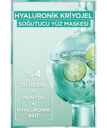 Garnier Hyaluronic Cryogel Anti-Fatigue Cooling Face Mask - Buy Online on GoSupps.com