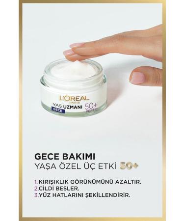 L'Oreal Paris L'or al Paris Age Expert 50+ Anti-Wrinkle Regenerating Night Cream 50ml - Buy Online on GoSupps.com