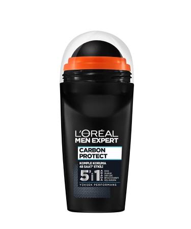 L'Oreal Paris Men Expert Carbon Protect Anti Super Perspirant 5 in 1 Men's Roll On 50 ml - Buy Online on GoSupps.com