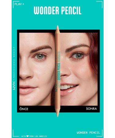 NYX Professional Makeup Wonder Pencil Double-Sided Highlighter & Concealer Pencil - Light - Buy Online on GoSupps.com