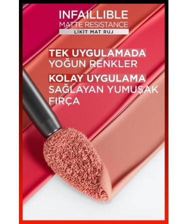 L'Oreal Paris Infaillible Matte Resistance Liquid Matte Lipstick - 120 Major Crush & Mini Paradise Mascara 4.7 ML - Buy Online on GoSupps.com