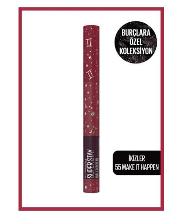 Maybelline New York Super Stay Ink Crayon Pencil Matte Lipstick Zodiac Series - 55 Make It Happen (Gemini) - Buy Online on GoSupps.com