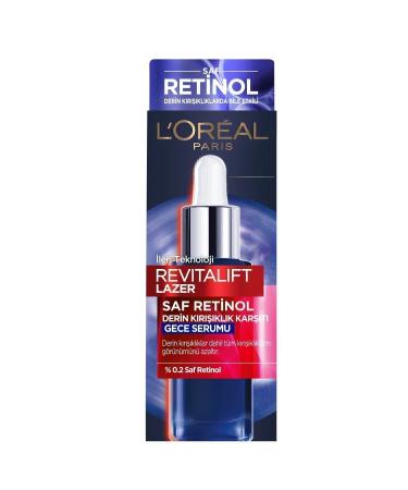 L'Oreal Paris Revitalift Laser Pure Retinol Night Serum Intensive Anti-Aging Night Care Cream - Buy Online on GoSupps.com