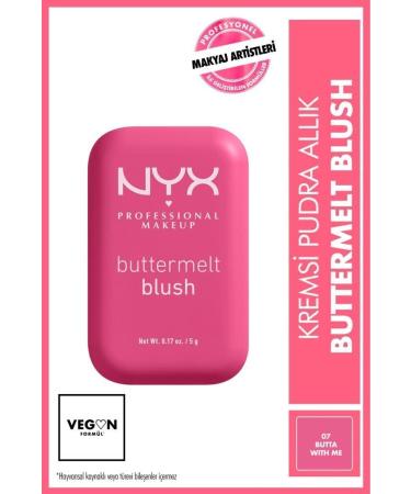 NYX Professional Makeup Buttermelt Blush Creamy Pink Powder Blush - 07 Butta With Me