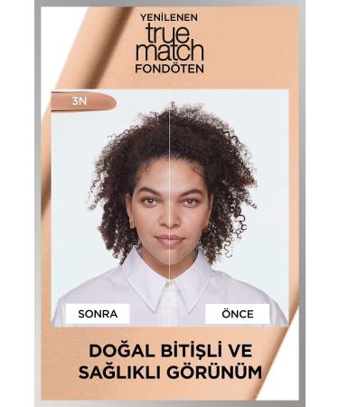 L'Oreal Paris True Match Caring Foundation 3N CREAMY BEIGE - Buy Online on GoSupps.com