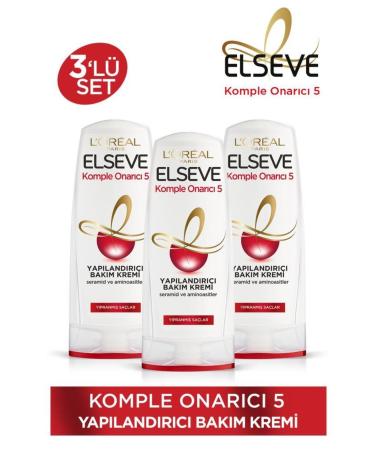 Elseve 3-Piece Complete Repair 5 Restructuring Care Cream 390 Ml Set
