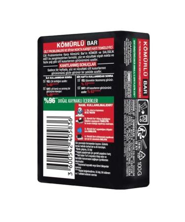 Garnier Pure & Clean Anti-Blackhead Charcoal Bar - Buy Online on GoSupps.com