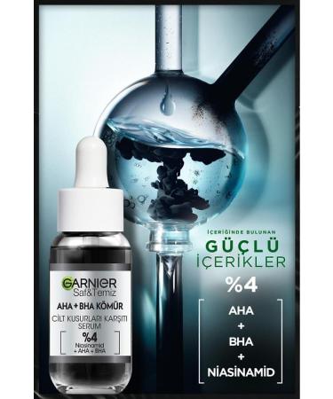 Garnier Aha+bha Anti-Imperfection Serum 30 Ml & Micellar Charcoal Flawless Make-Up Remover Gel 400 Ml - Buy Online on GoSupps.com