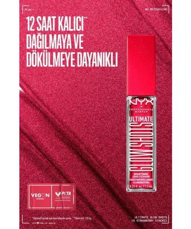 NYX Professional Makeup Ultimate Glow Shots Shimmering Liquid Eyeshadow - 19 Strawberry Stacked - Buy Online on GoSupps.com