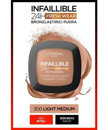 L'Oreal Paris L'or al Paris Infaillible 24h Fresh Wear Bronzing Powder - 300 Light Medium