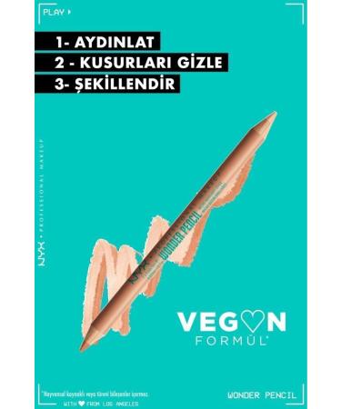 NYX Professional Makeup Wonder Pencil Double-Sided Highlighter & Concealer Pencil - Warm Deep - Buy Online on GoSupps.com