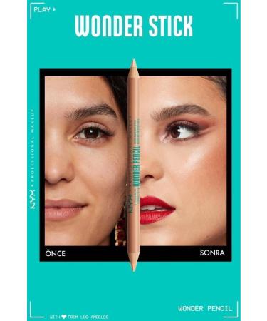 NYX Professional Makeup Wonder Pencil Double-Sided Highlighter & Concealer Pencil - Medium Peach - Buy Online on GoSupps.com