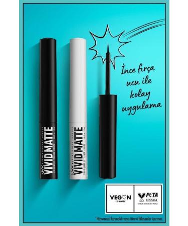 NYX Professional Makeup Vivid Matte Liquid Eyeliner - Black - Buy Online on GoSupps.com