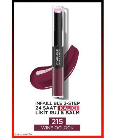 L'Oreal Paris Infaillible 2-step 24 Hour Liquid Lipstick & Balm - 215 Wine Oclock