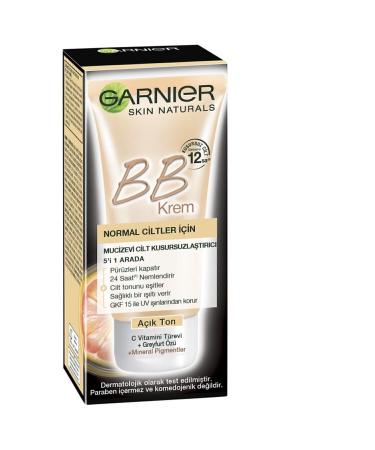Garnier Bb Cream 5 Effect Miraculous Moisturizer Spf 15 Light Tone 50 ml 3600541195967 - Buy Online on GoSupps.com