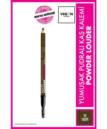 NYX Professional Makeup Powder Louder Powder Brow Pencil - 02 Taupe