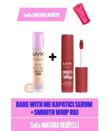 NYX Professional Makeup Bare With Me Concealer Serum 01 Fair & Smooth Whip Creamy Liquid Matte Lipstick - Parfait - Buy Online on GoSupps.com